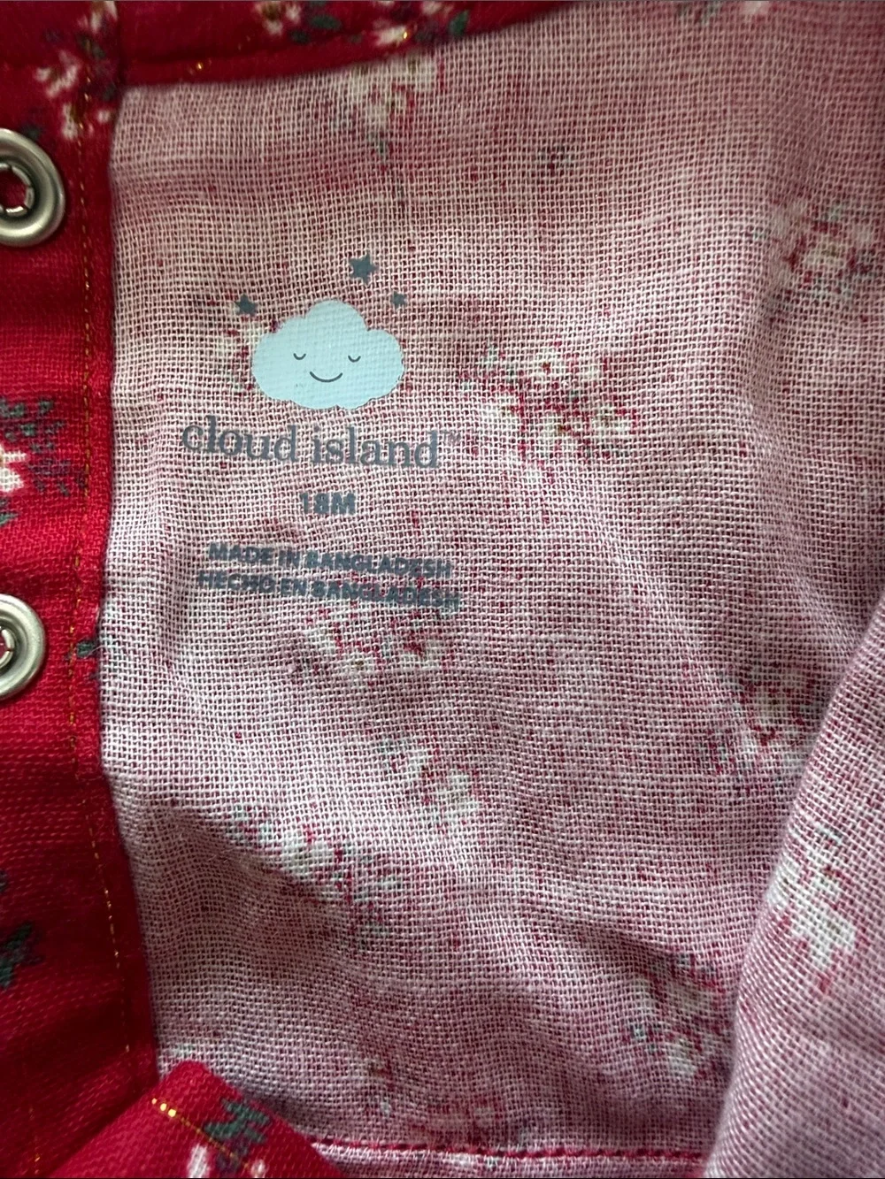 Cloud Island Red Floral Ruffle One-Piece Romper 18‎ Mo Adorable!